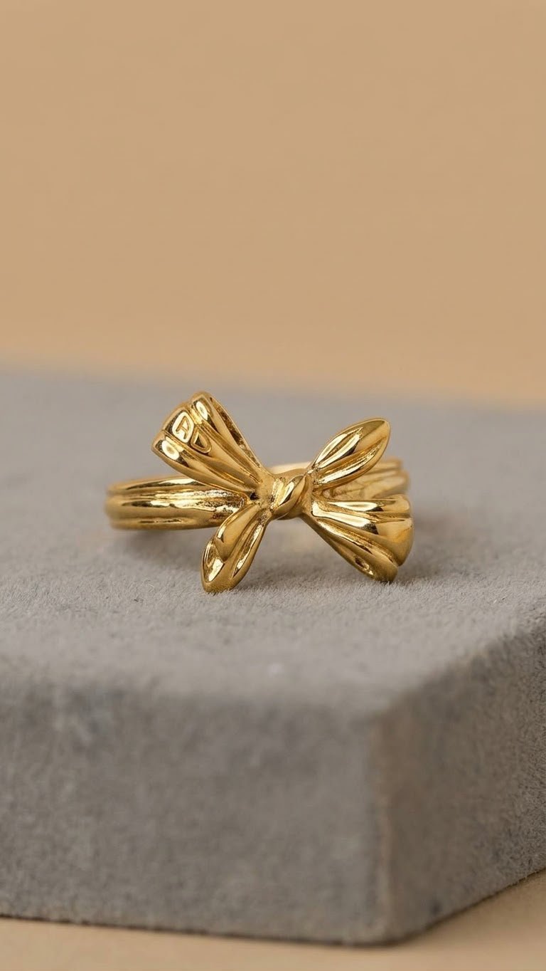 Sculpted Ribbon Bow Ring