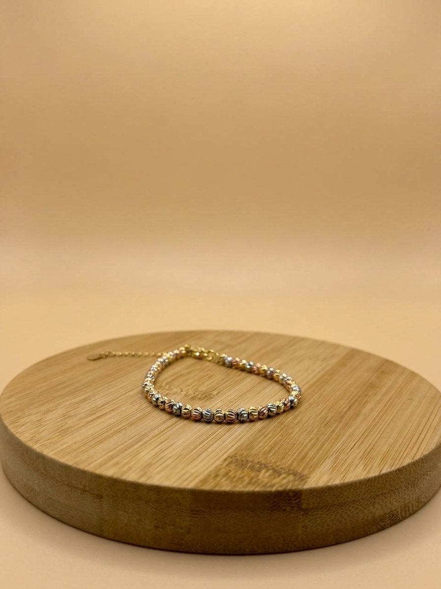 Tri-Color Beaded Bracelet