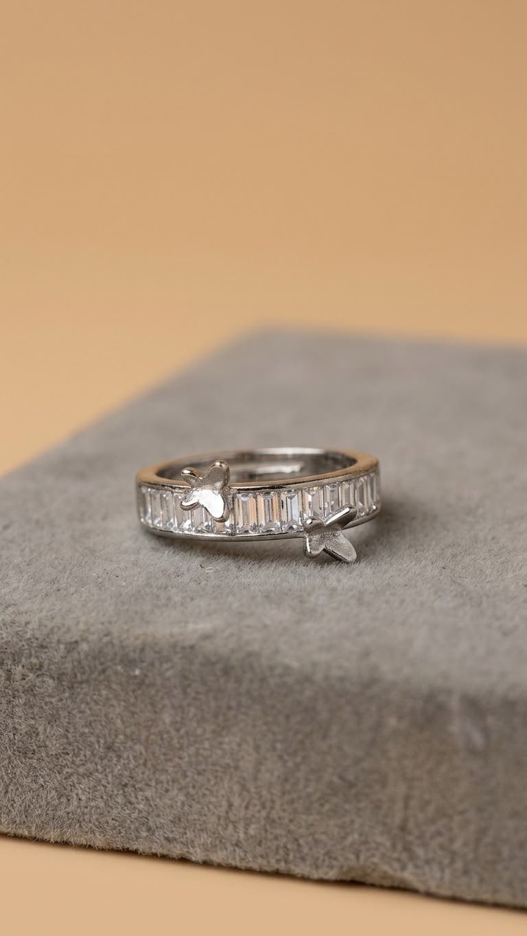 Butterfly Eternity Ring