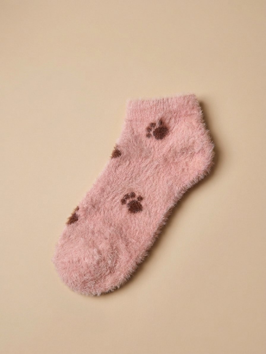 Plush Bear Ankle Socks