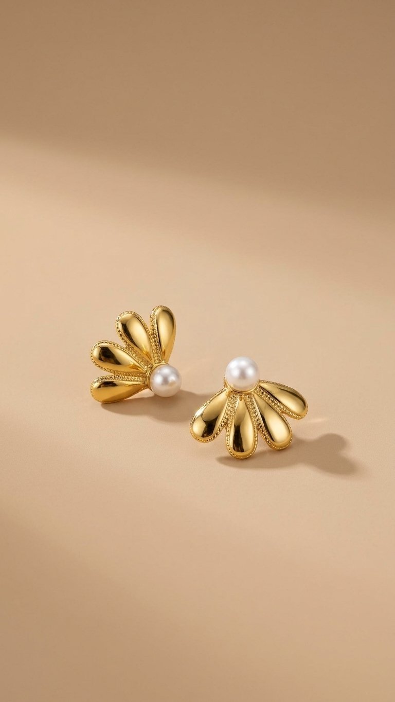 Pearl Petal Studs