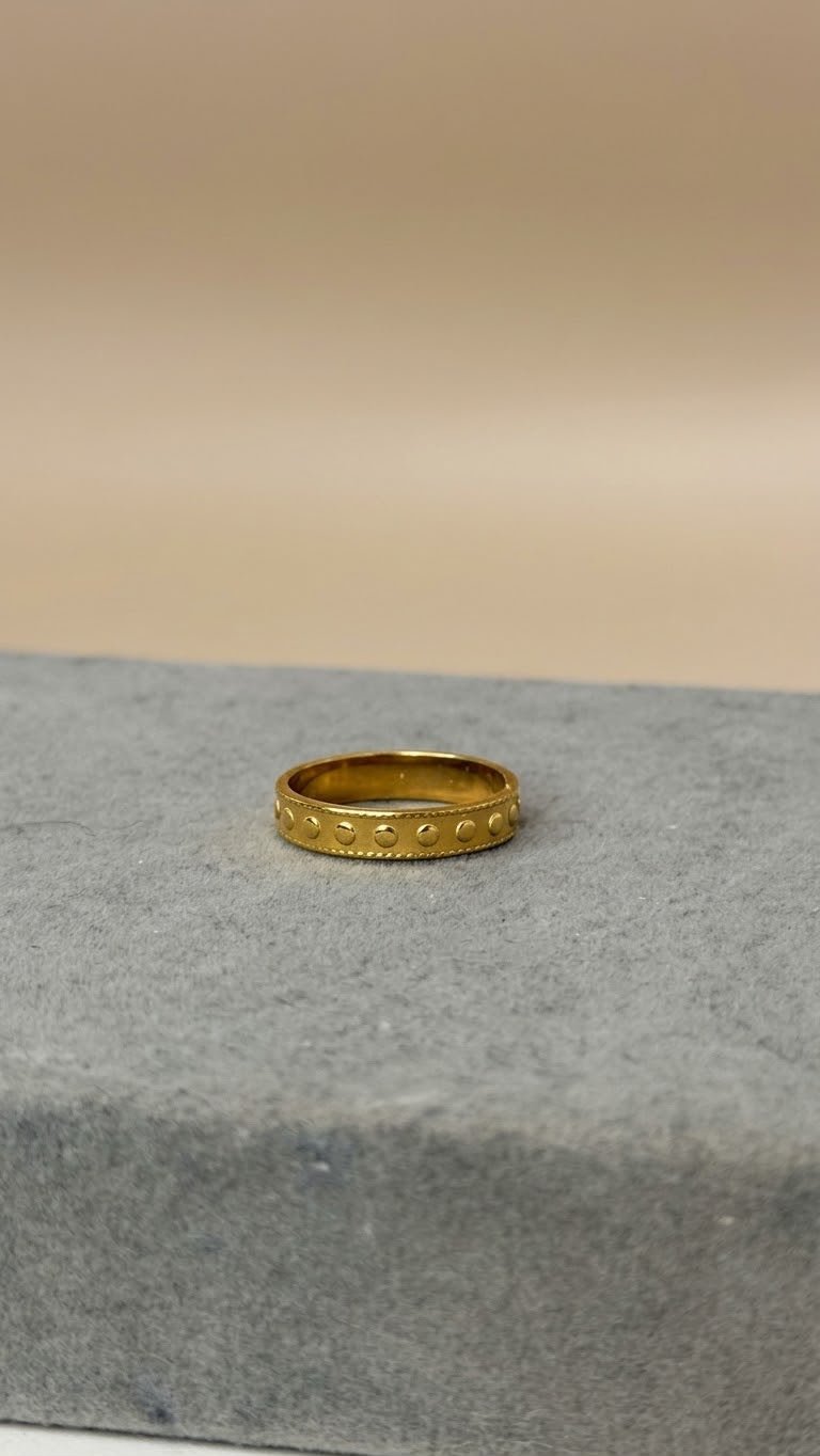 Studded Gold Band