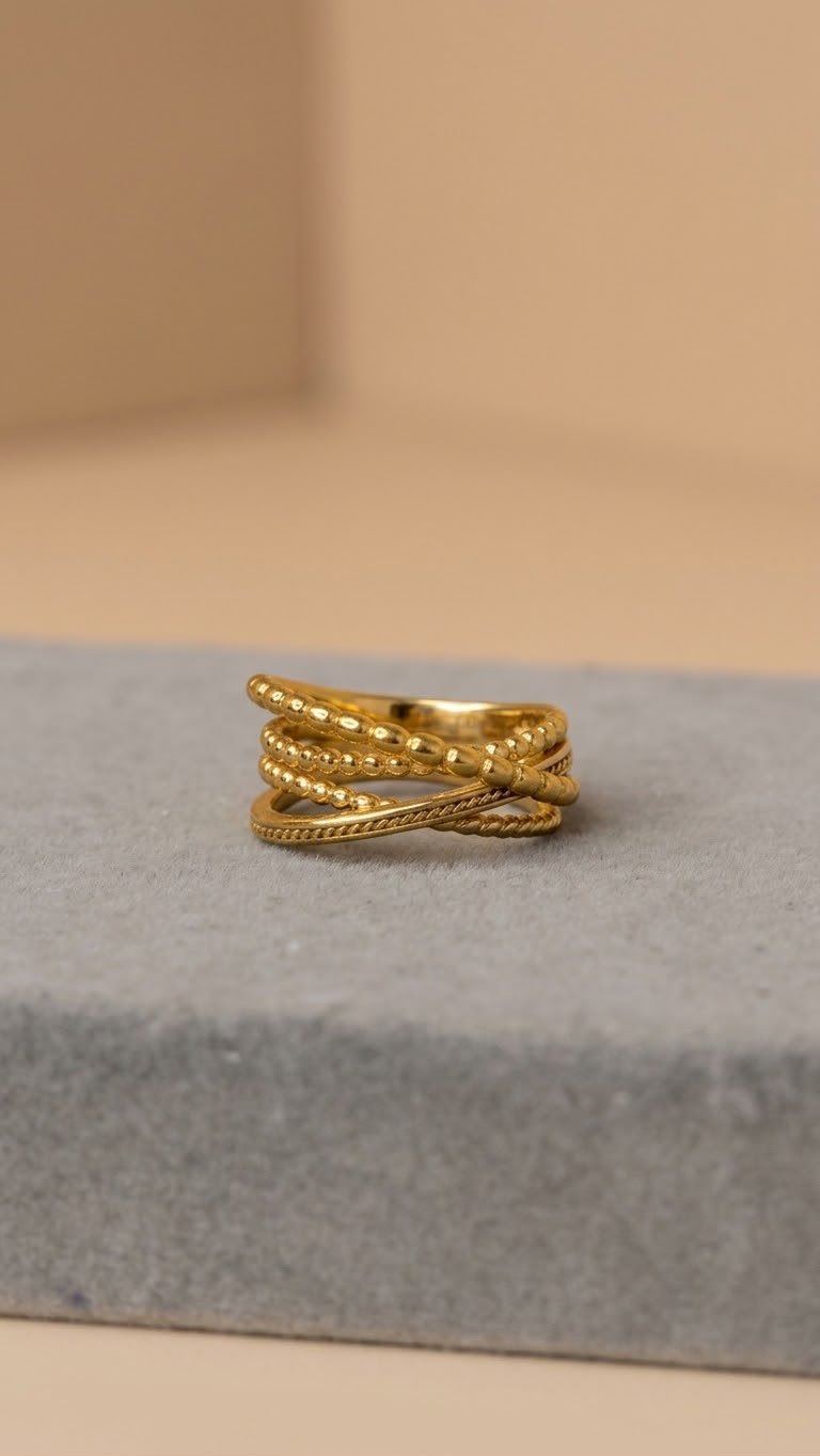 Multi-Strand Textures Wrap Ring