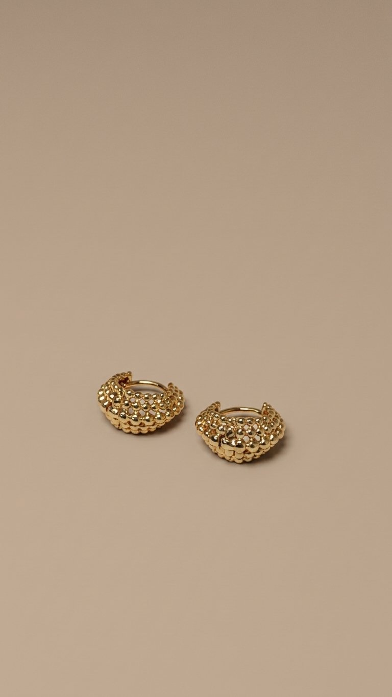 Granulated Huggie Earrings