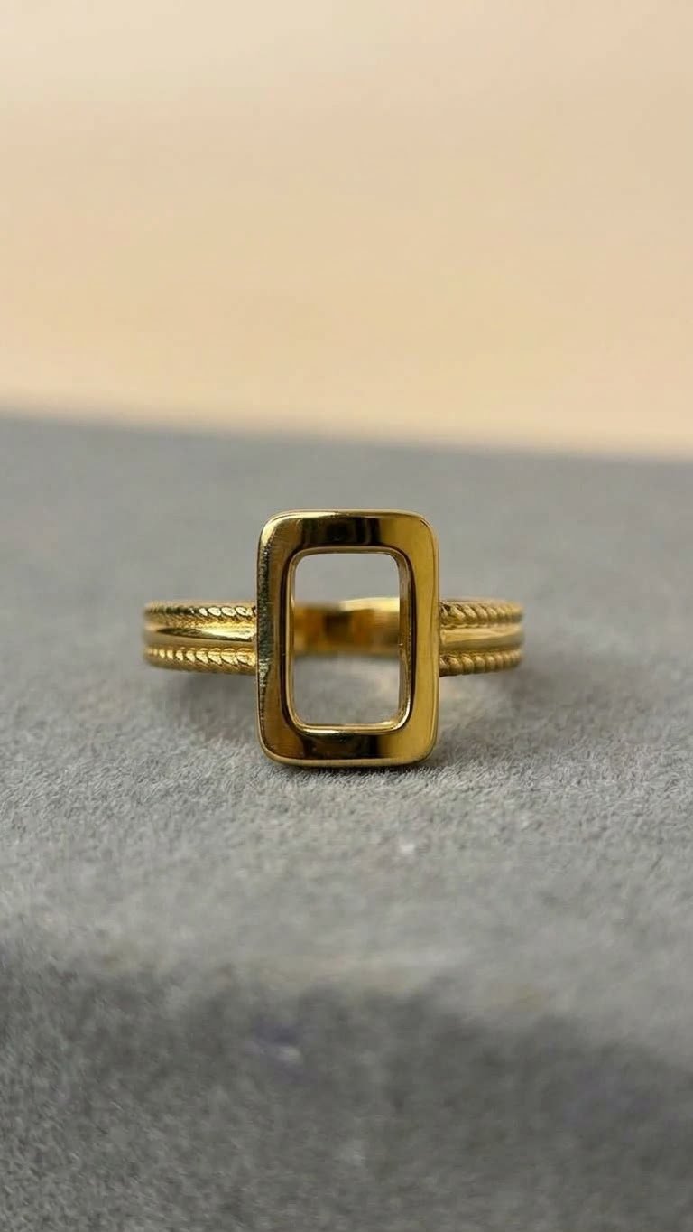 Rectangular Frame Ring