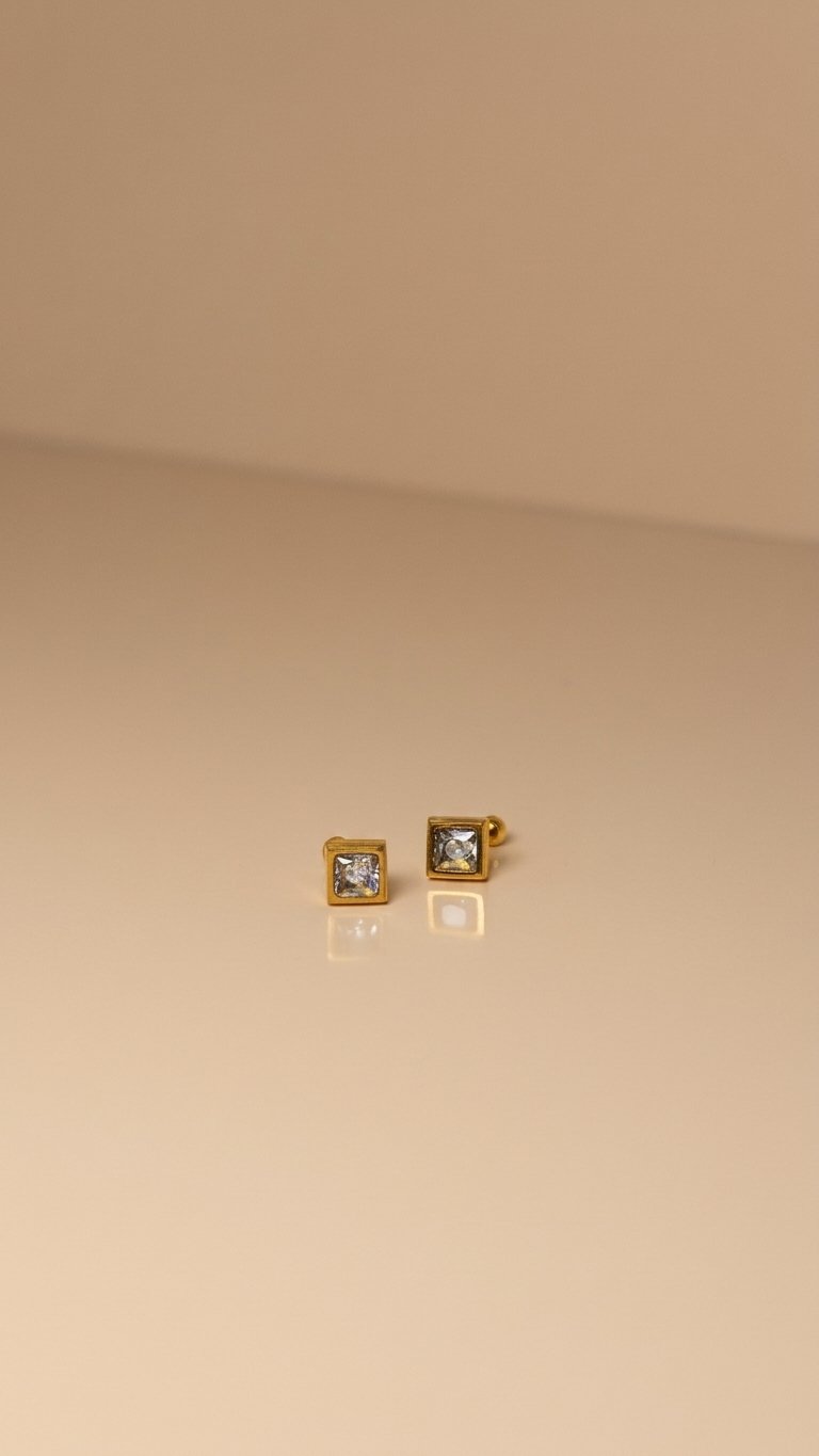 Square Stud Earrings